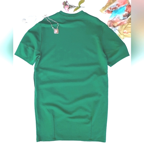 ANGEL VOICE Pockets, Kelly Green Jersey Dress, Balloon, Lagenlook - Picture 5 of 5